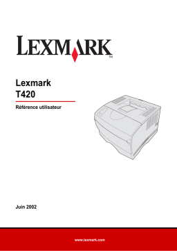 Lexmark T420 Manuel utilisateur