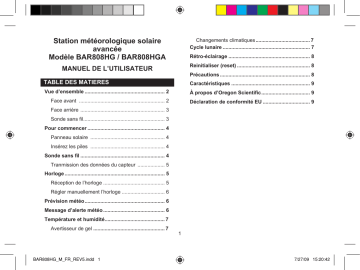 Manuel du propriétaire | Oregon BAR808HGA Manuel utilisateur | Fixfr