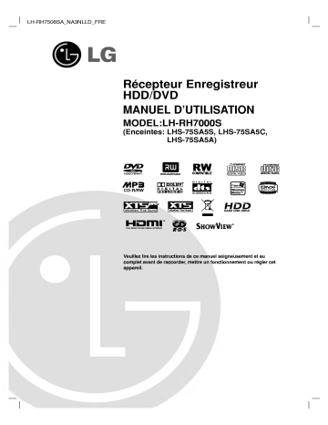 LG LH-RH7506SA Manuel du propriétaire | Fixfr