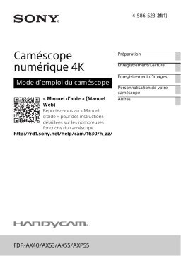 Sony FDR-AX53 Manuel utilisateur