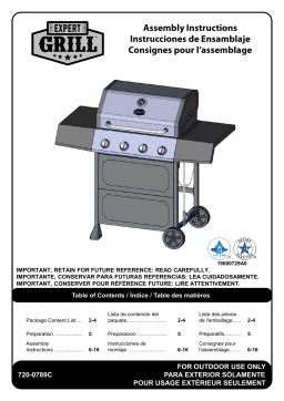 EXPERT GRILL 720-0789C grill Manuel utilisateur