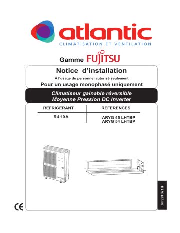 Manuel du propriétaire | Atlantic UTG-UFYD-W FACADE CASSETTE 600 X 600 Manuel utilisateur | Fixfr