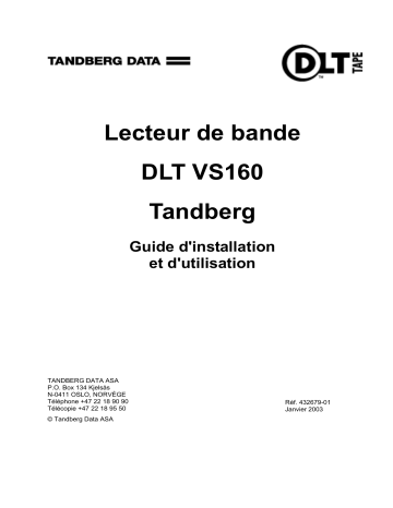 Manuel du propriétaire | TANDBERG DLTVS160 INSTALLATION OPERATION Manuel utilisateur | Fixfr