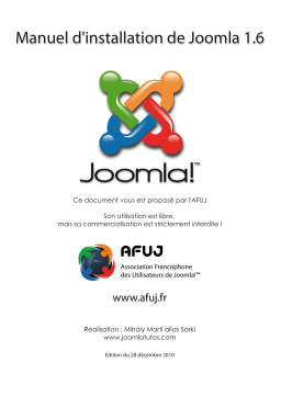 Joomla 1.6 Manuel utilisateur