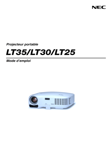 Manuel du propriétaire | NEC LT35 Manuel utilisateur | Fixfr