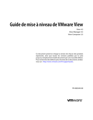 Manuel du propriétaire | VMware VIEW 4.5 Manuel utilisateur | Fixfr