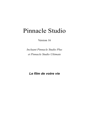 Avid Pinnacle Studio 16 Manuel utilisateur | Fixfr