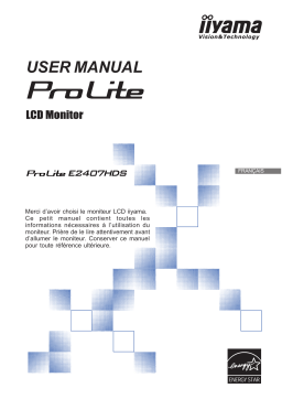 iiyama PROLITE E2407HDS Manuel utilisateur