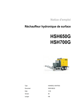 Wacker Neuson HSH650 Hydronic Surface Heater Manuel utilisateur