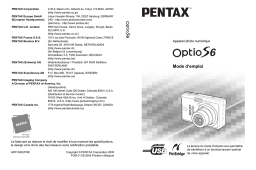 Pentax Série Optio S6 Mode d'emploi