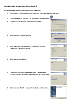 Magellan Content Manager Manuel utilisateur