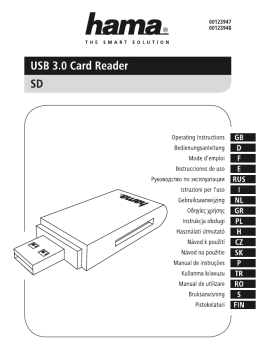 Hama 00123947 USB 3.0 Card Reader, SD Manuel utilisateur