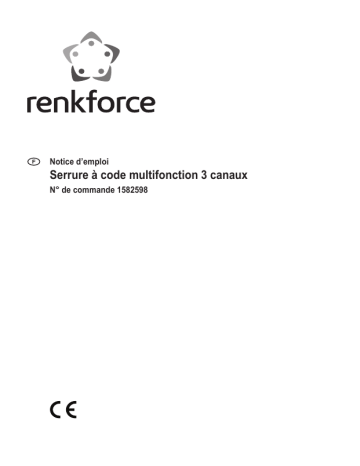 Renkforce 1582598 Digital code lock Manuel du propriétaire | Fixfr