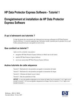 HP DATA PROTECTOR EXPRESS SOFTWARE Manuel utilisateur