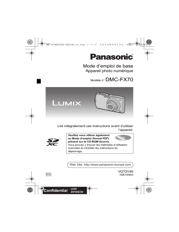 Panasonic DMC FX70 Mode d'emploi | Fixfr