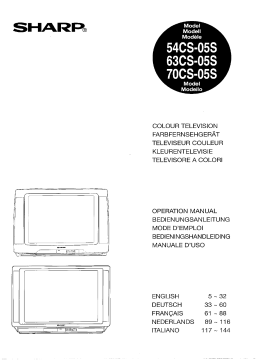 Sharp 54/63/70CS-05S Manuel utilisateur