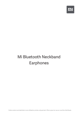 Xiaomi Mi Bluetooth Neckband Earphones Manuel utilisateur