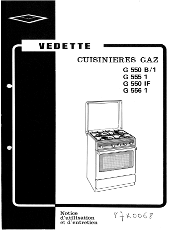 Manuel du propriétaire | Vedette G5551 Manuel utilisateur | Fixfr