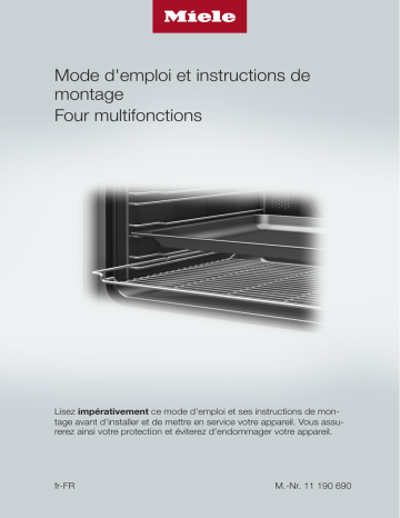 Manuel du propriétaire | Miele H 7161 BP Manuel utilisateur | Fixfr