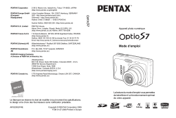Pentax Série Optio S7 Mode d'emploi