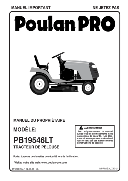 Poulan PRO PB19546LT Manuel utilisateur