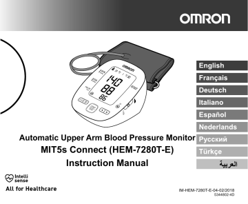 Manuel du propriétaire | Omron MIT5s Connect - HEM-7280T-E Manuel utilisateur | Fixfr