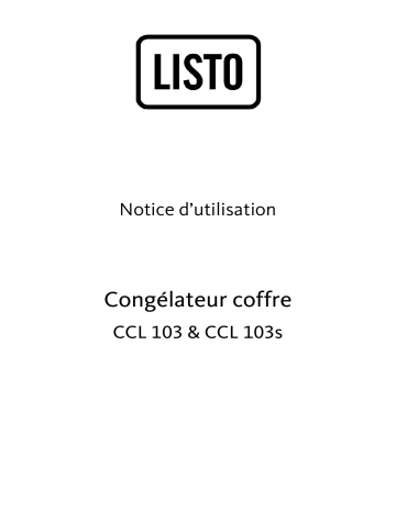 Manuel du propriétaire | Listo CCL 151B Manuel utilisateur | Fixfr