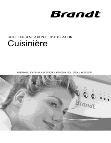 Manuel du propriétaire | Brandt KE1500W Cuisinière électrique Manuel utilisateur | Fixfr