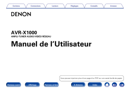 Denon AVR-X1000 Manuel utilisateur