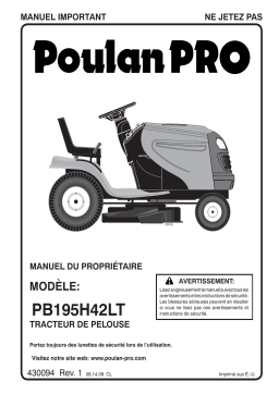 Poulan PRO PB195H42LT Manuel utilisateur