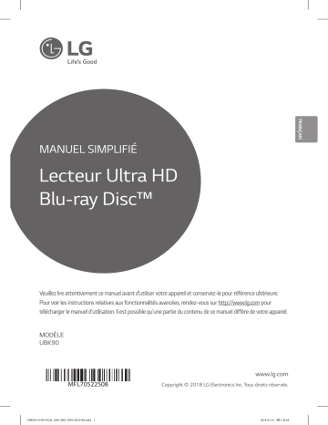 LG UBK90 Mode d'emploi | Fixfr