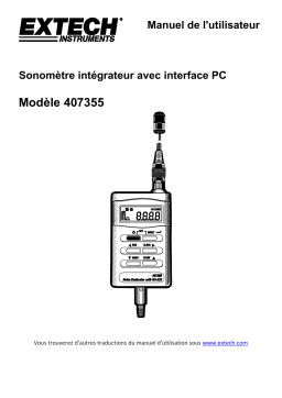 Extech Instruments 407355 Noise Dosimeter/Datalogger Manuel utilisateur