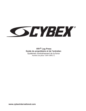 Manuel du propriétaire | Cybex International 13041 LEG PRESS Manuel utilisateur | Fixfr