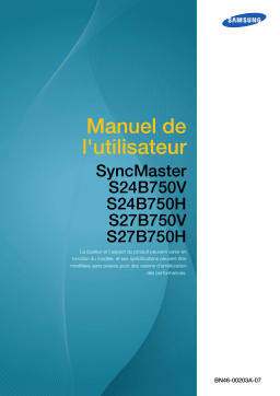 Samsung SYNCMASTER S27B750H Manuel utilisateur