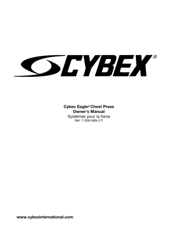 Manuel du propriétaire | Cybex International 11000_CHEST PRESS Manuel utilisateur | Fixfr