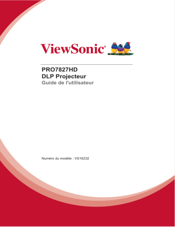 PRO7827HD-S | ViewSonic pro7827hd PROJECTOR Mode d'emploi | Fixfr