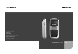 Siemens CF75 Manuel utilisateur