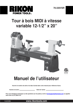 Rikon Power Tools 70-220VSR Manuel utilisateur