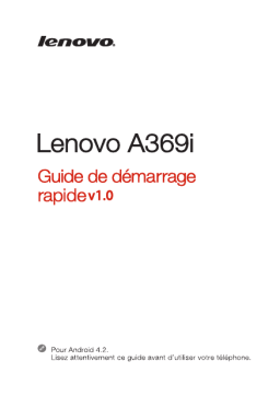 Lenovo A369i Manuel utilisateur
