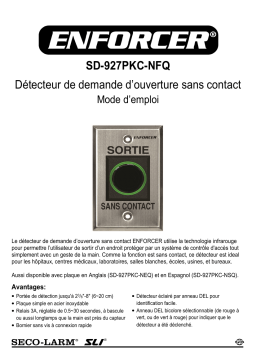 SECO-LARM SD-927PKC-NFQ "No Touch" RTE IR Sensor, Single-gang Plate  Manuel du propriétaire