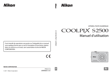 Mode d'emploi | Nikon Coolpix S2500 Manuel utilisateur | Fixfr