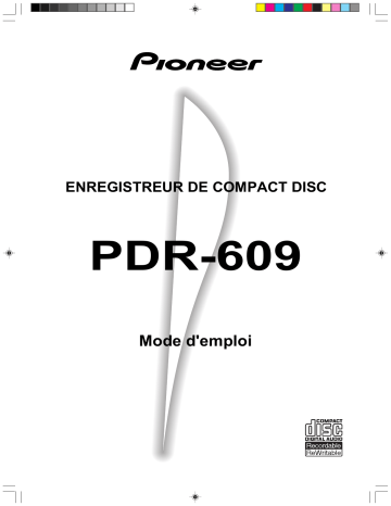 Manuel du propriétaire | Pioneer PDR609 Manuel utilisateur | Fixfr