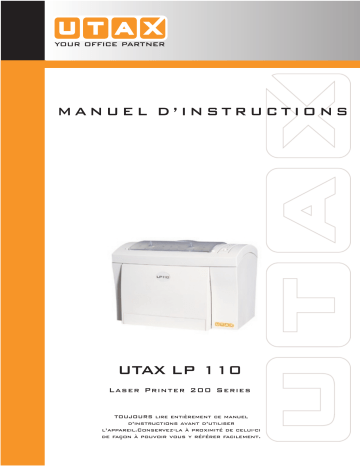 Mode d'emploi | Utax LP 110 Print System Manuel utilisateur | Fixfr