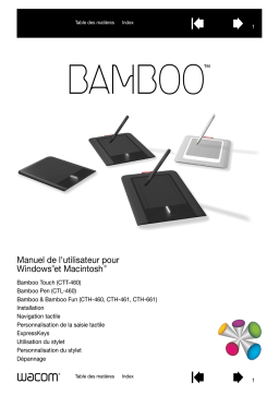 Wacom Bamboo Pen & Touch Manuel utilisateur