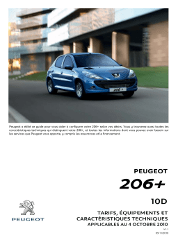 Peugeot 206 Manuel utilisateur