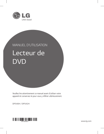 Manuel du propriétaire | LG DP542HDP542H Manuel utilisateur | Fixfr