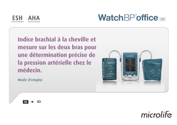 Microlife WatchBP Office ABI Cardiovascular screening device Manuel utilisateur | Fixfr