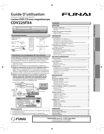 Funai CDV225FX4 Manuel du propriétaire | Fixfr