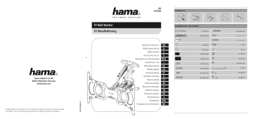 Manuel du propriétaire | Hama 00127784 FULLMOTION TV Wall Bracket, 3 stars, 190 cm (75