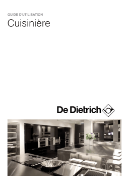 De Dietrich DCI1594B Cuisinière induction Manuel utilisateur